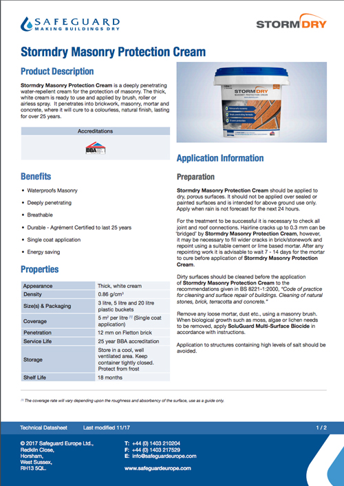 Stormdry Datasheet cover